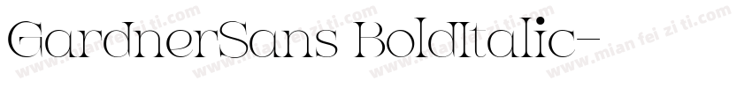 GardnerSans BoldItalic字体转换